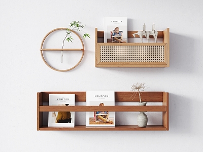 Nordic Wall Shelf Wall Decorations 3d model