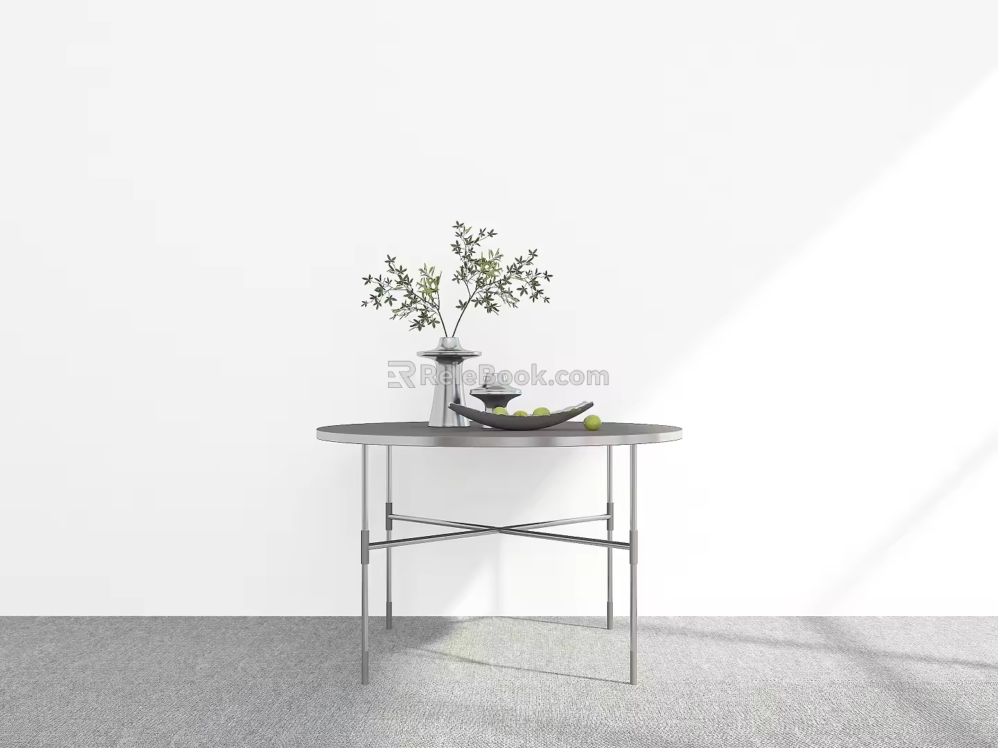 Modern Dining Table Round Dining Table Ornaments Dining Table Round Table 3d model