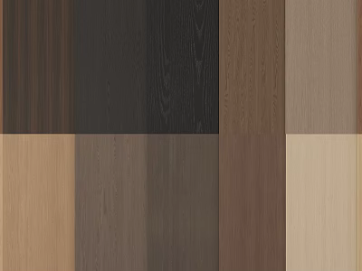 Various Wooden Wall Paneling Samples With Different Colors And Natural Textures 3d model