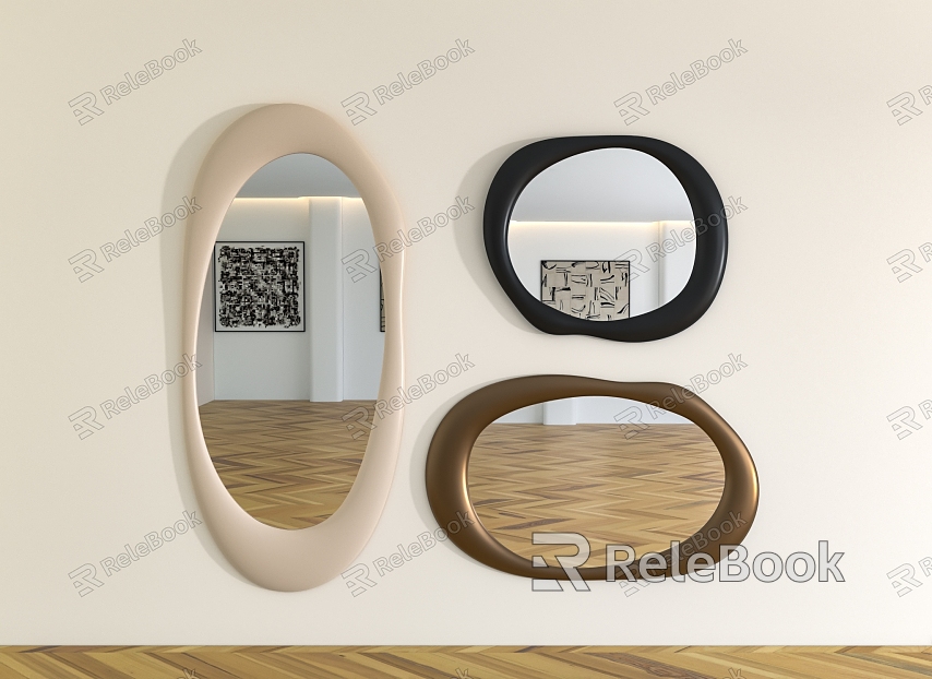 Full-body mirror decorative mirror bathroom mirror model