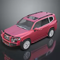 Red Stylish SUV With Sturdy Exterior Roof Rack And Alloy Wheels