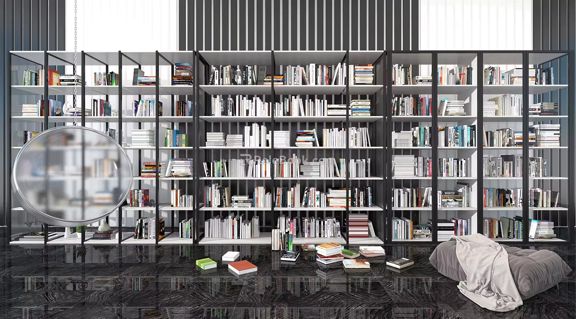 Modern Bookshelf 3d model