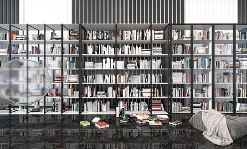 Modern Bookshelf 3d model