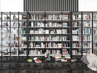 Modern Bookshelf 3d model