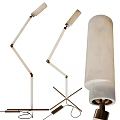 Modern Adjustable Floor Lamp With White Marble Shade And Flexible Arm Design