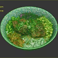 Colorful Nutritious Bowl with Seasoned Meat Sesame Seeds Purple Cabbage Corn Peas Carrot and Rice