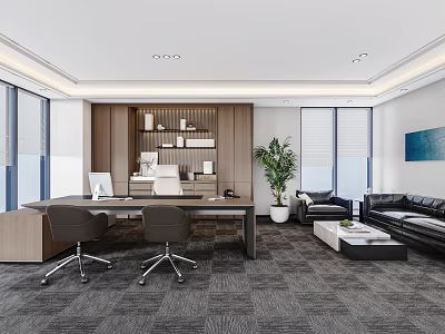 modern office general manager office 3d model