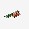 Stylish Carpet Featuring And Have Fun Letters In Green Brown And Orange Colors