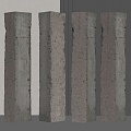 Modern Columns Concrete Columns Cement Columns Damaged Columns 3d model