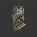 Silver And Blue Ornate Weapon With Intricate Metallic Design Details