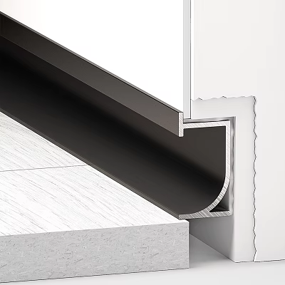 Close Up View Of Modern Architectural Line In Construction Joint 3d model