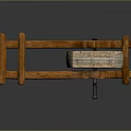 Traditional Wooden Manual Grinding Tool With Long Handles And Circular Stone Disc