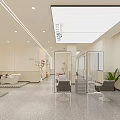 Modern Hair and Beauty Salon Interior With Styling Chairs Mirrors Waiting Sofa And Storage Cabinets