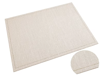 Woven Square Rug with Neutral Color Tone and Textured Surface for Modern Home Decor 3d model