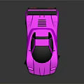 Pink Sports Car With Black Rear Spoiler Black Windows Black Wheels And Sleek Design