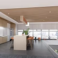 Modern Tea Room Office Tea Room 3d model