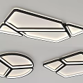 Modern Geometric LED Ceiling Lights With Sleek Design And Various Shapes 3d model