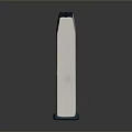 Weapon Magazine With Silver Metal Body And Blue Base Design Details