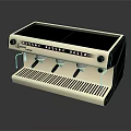 Modern Black Silver Espresso Coffee Machine With Stainless Steel Body And Control Panel