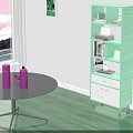 Stylish Purple Cosmetic Containers for Perfume Featuring Spray Can and Lidded Cylindrical Design