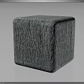 Natural Plant Fiber Woven Cube On Dark Surface With Gray Background