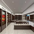 Tobacco and Alcohol Store Interior Design With Shelves Display Counters And Products