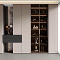 Modern Wine Cabinet Entrance Cabinet Decorative Cabinet Bookcase 3d model