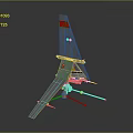 Gray Spacecraft Model With Red Emblem Landing Gear For Cosmic Exploration Missions