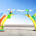 modern arch head 3d model