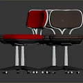 Colorful Swivel Office Chairs With Padded Seats And Metal Bases