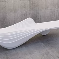 Modern Reception Desk Front Desk 3d model