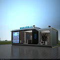 Modern Post Station Interior With White Reception Desk Wooden Walls Marble Backdrop And Hanging Lights