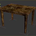 Rustic Wooden Furniture Table With Textured Surface And Four Sturdy Legs
