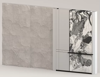 Light Luxury Rock Slab Background Wall 3d model