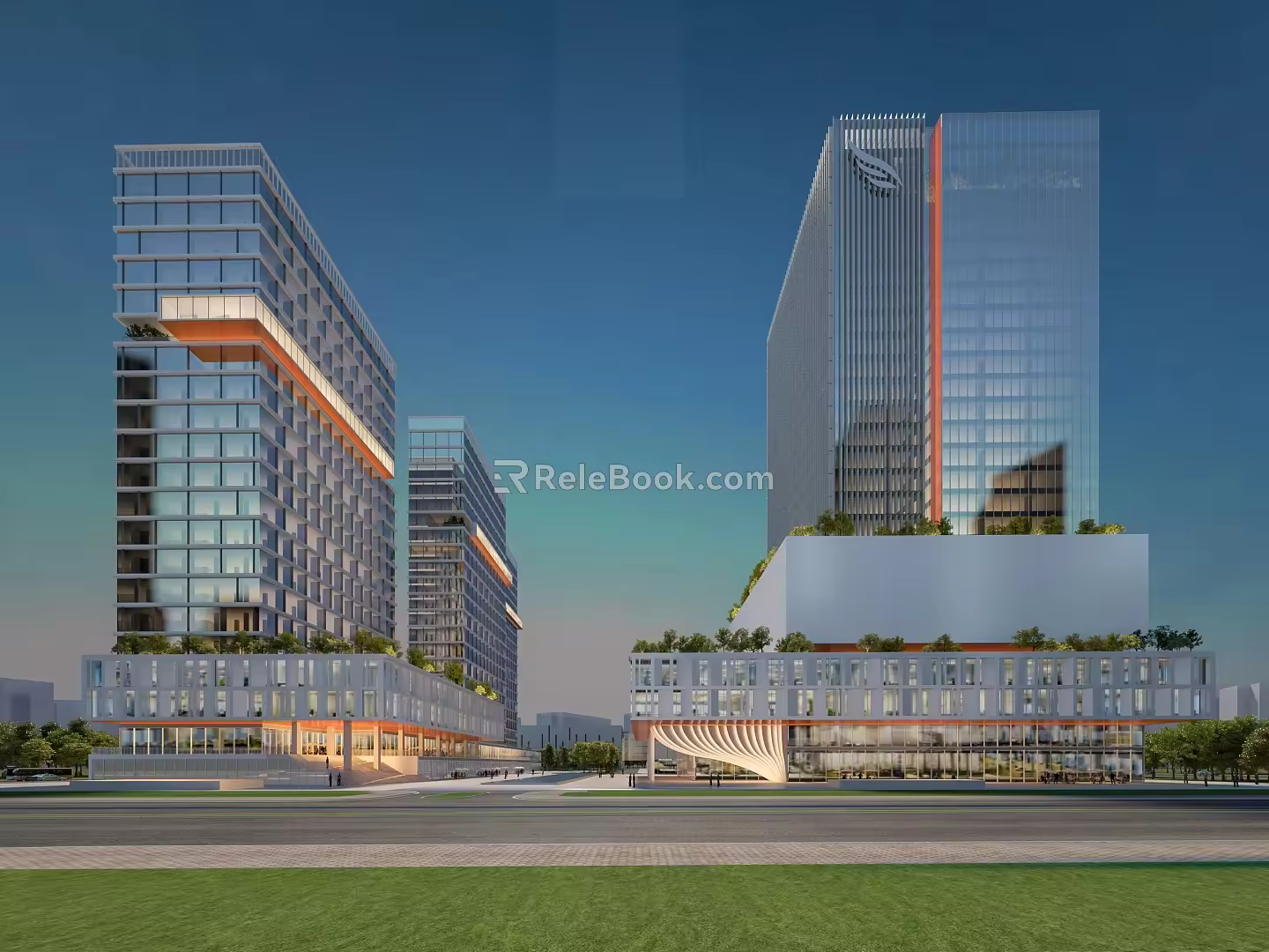 Style Office Building R & D Building Venture Capital Building Complex 3d model
