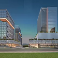 Style Office Building R & D Building Venture Capital Building Complex 3d model