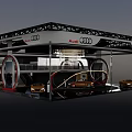 Modern Audi Exhibition Booth Showcase With Displayed Luxury Cars And Stylish Design