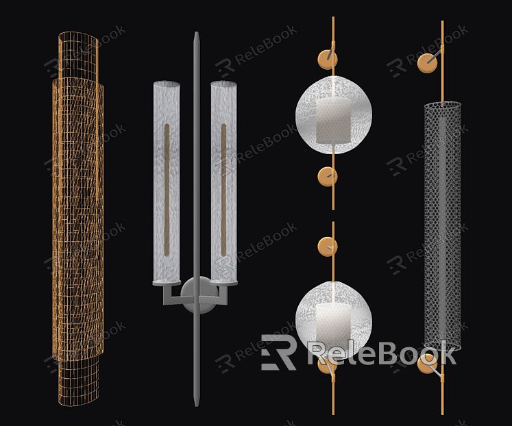 Light Luxury Wall Lamp Metal Wall Lamp Combination model