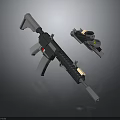 3D Model Assault Rifle With Tactical Scope Magazine And Design Details