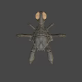 Game Movie Character Crab Like Creature With Glowing Yellow Eyes And Mechanical Claws