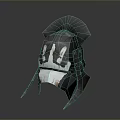 Medieval Weapon Helmet with Metal Construction Ornate Design and Spiked Accents