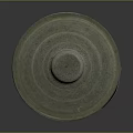 Artisan Handcrafted Metal Container With Sculpted Striped Lid And Layered Patterns