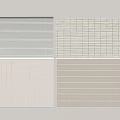 Various Textured Window Blinds Styles For Modern Home Interior Decor 3d model