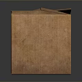 Household Storage Cardboard Box With Open Top Brown Material And Folded Flaps