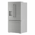 Stainless Steel Double Door Refrigerator With Water Dispenser Digital Display And Bottom Freezer Drawer