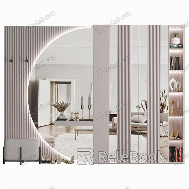 Modern Wardrobe One-piece Dressing Table Wardrobe model