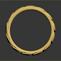 Elegant Shiny Gold Ring With Intricate Spiral Pattern For Daily Accessory