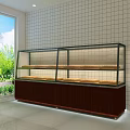 Bright Indoor Glass Display Showcase Shelving With Multiple Shelves And Wooden Base