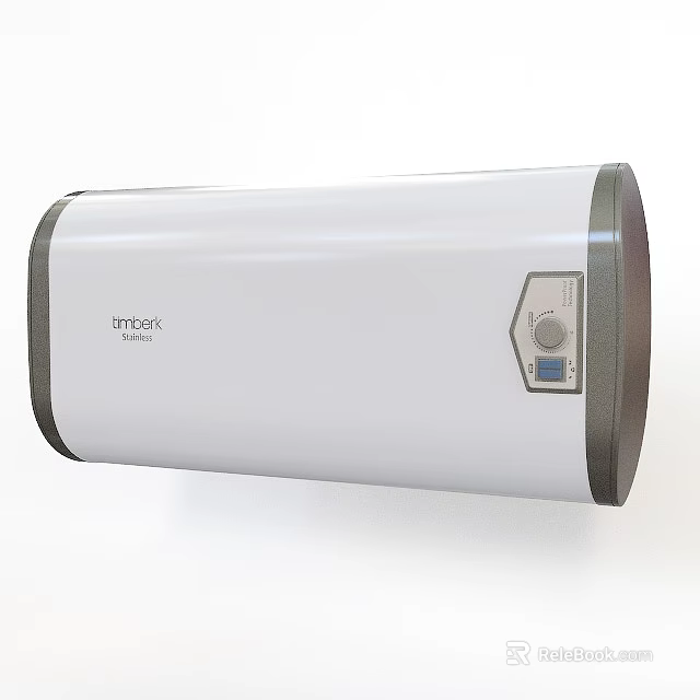 Unique Electric Water Heater With White Body And Digital Control Panel 3d model 