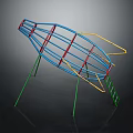 Colorful Sports Equipment with Metal Frame Climbing Structure for Outdoor Fitness Training